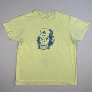 Rare Patagonia Men’s Size XL Dirtbag Monkey Tshirt Yellow 100% Organic Cotton